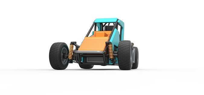 Midget car Scale 1 to 25 3D print model 6
