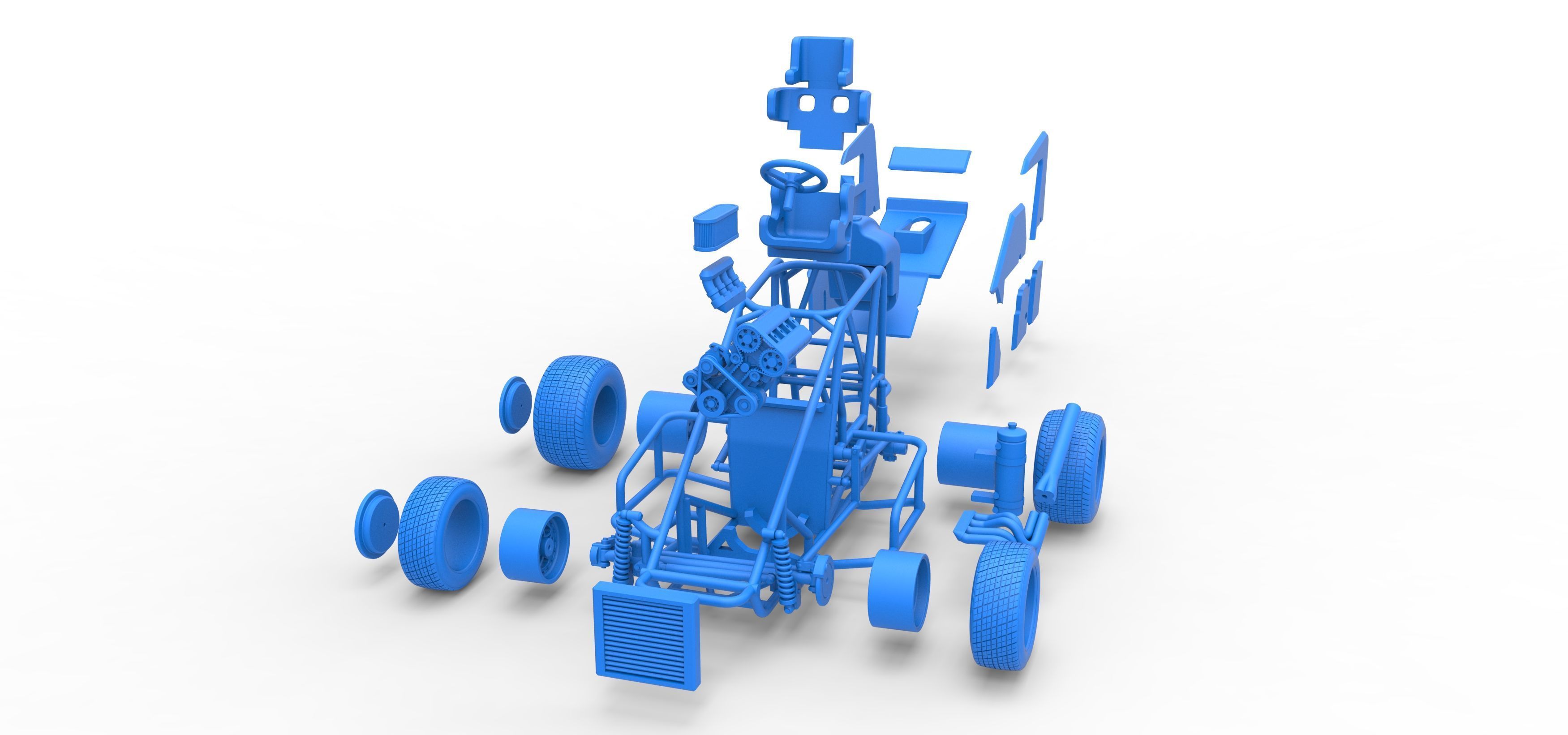 Midget car Scale 1 to 25 3D print model_58