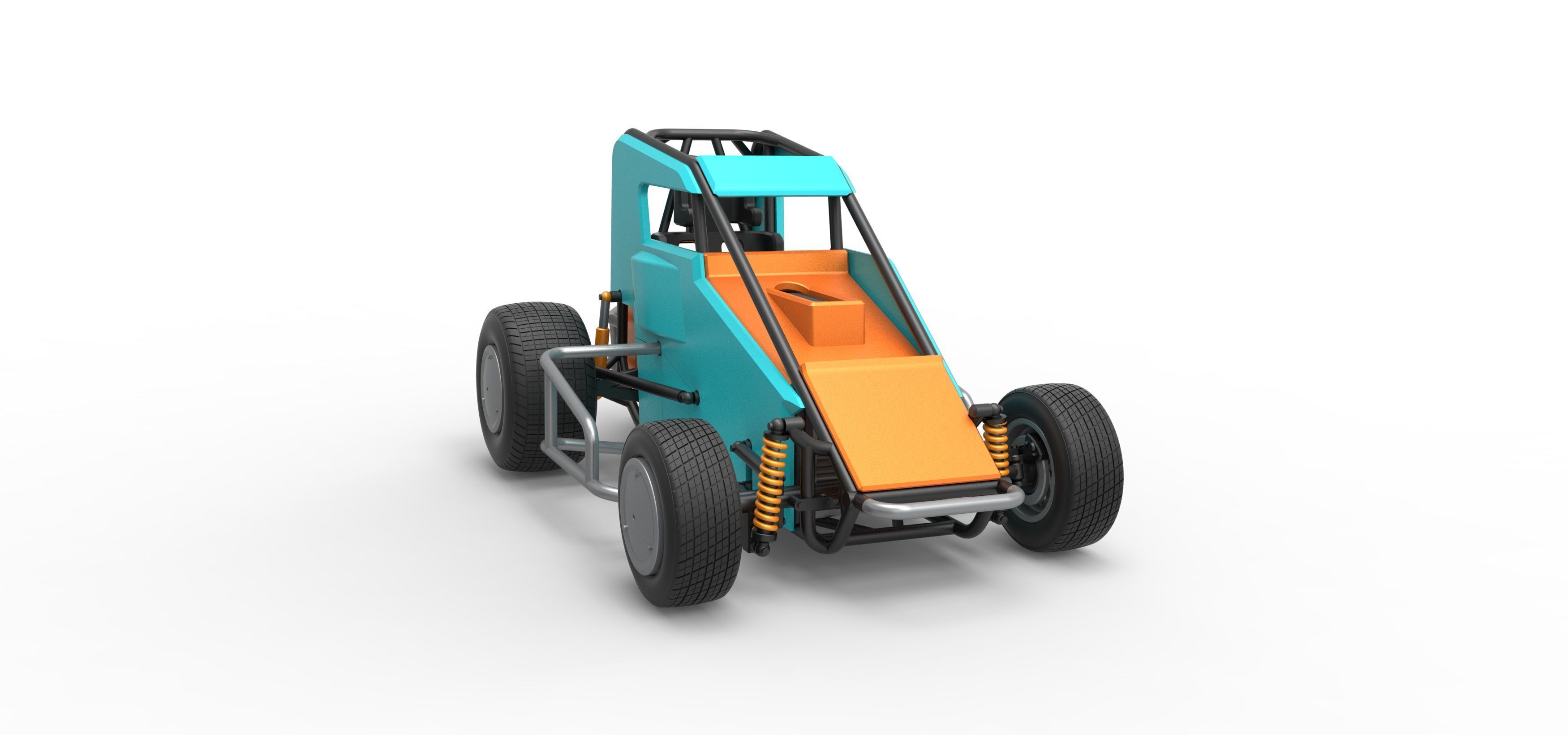 Midget car Scale 1 to 25 3D print model_26