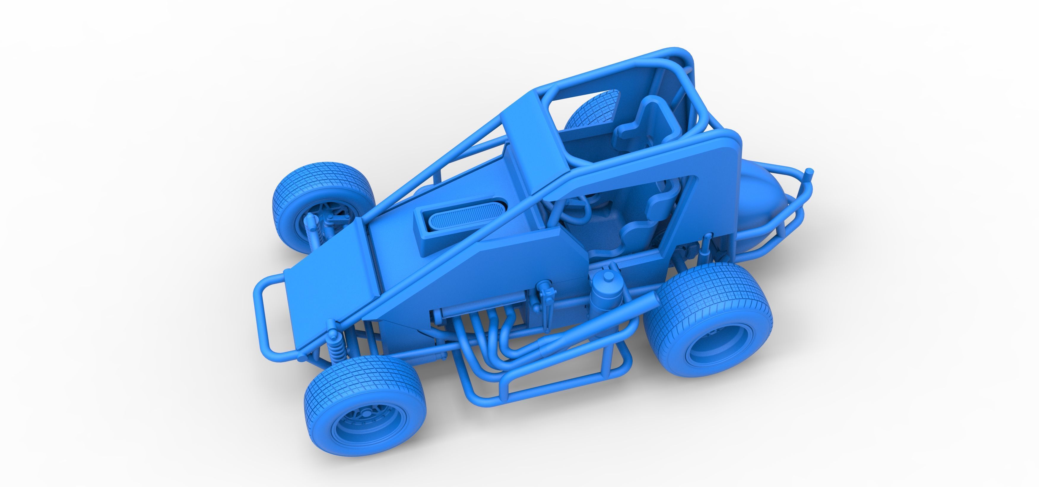 Midget car Scale 1 to 25 3D print model_31