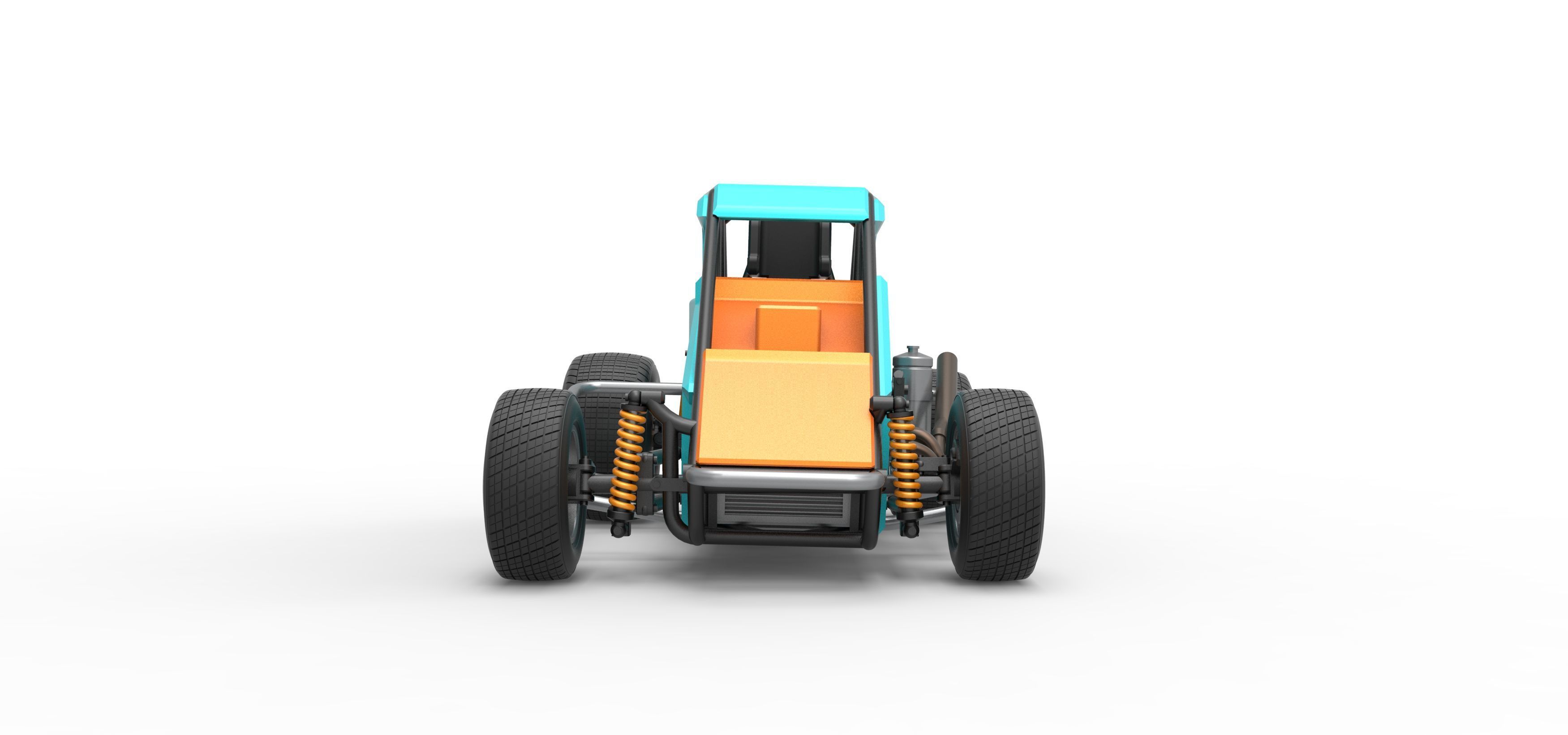 Midget car Scale 1 to 25 3D print model_7