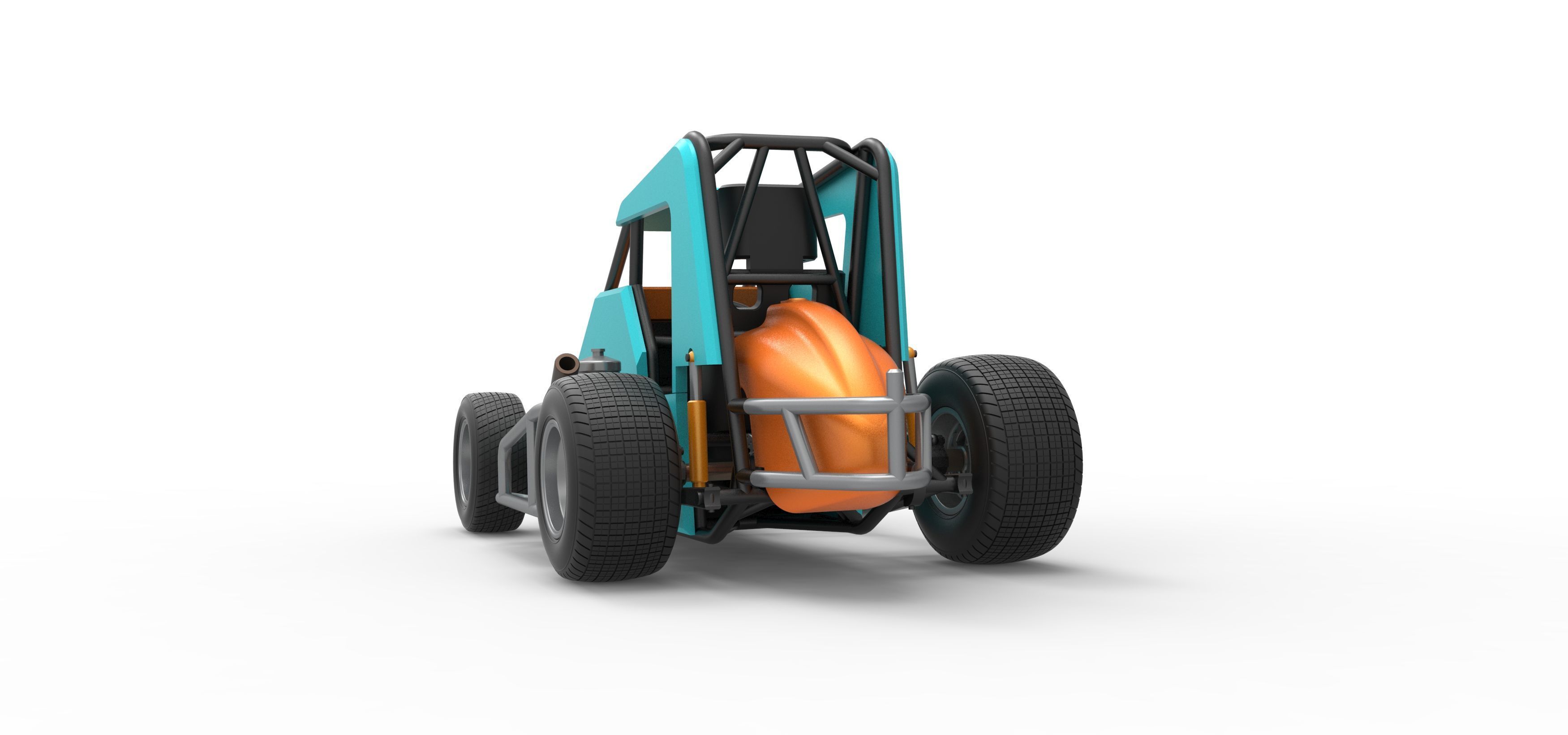 Midget car Scale 1 to 25 3D print model_15