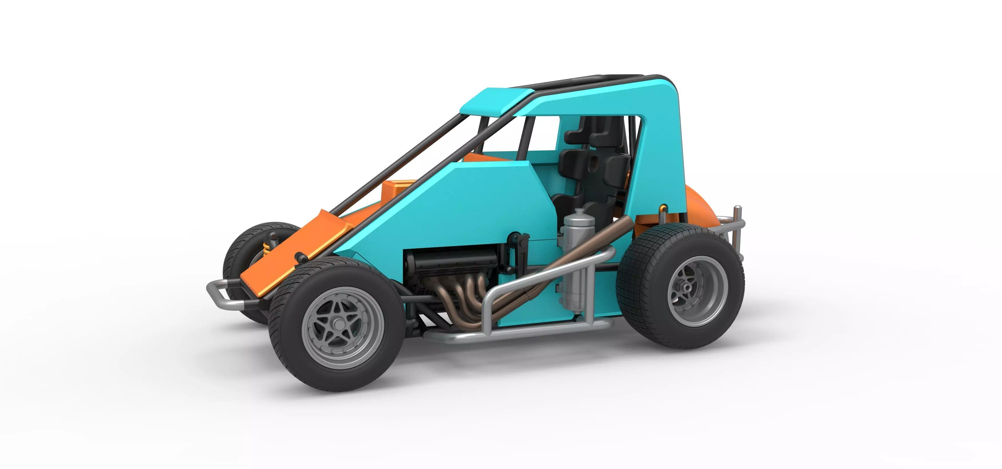 Midget car Scale 1 to 25 3D print model_0