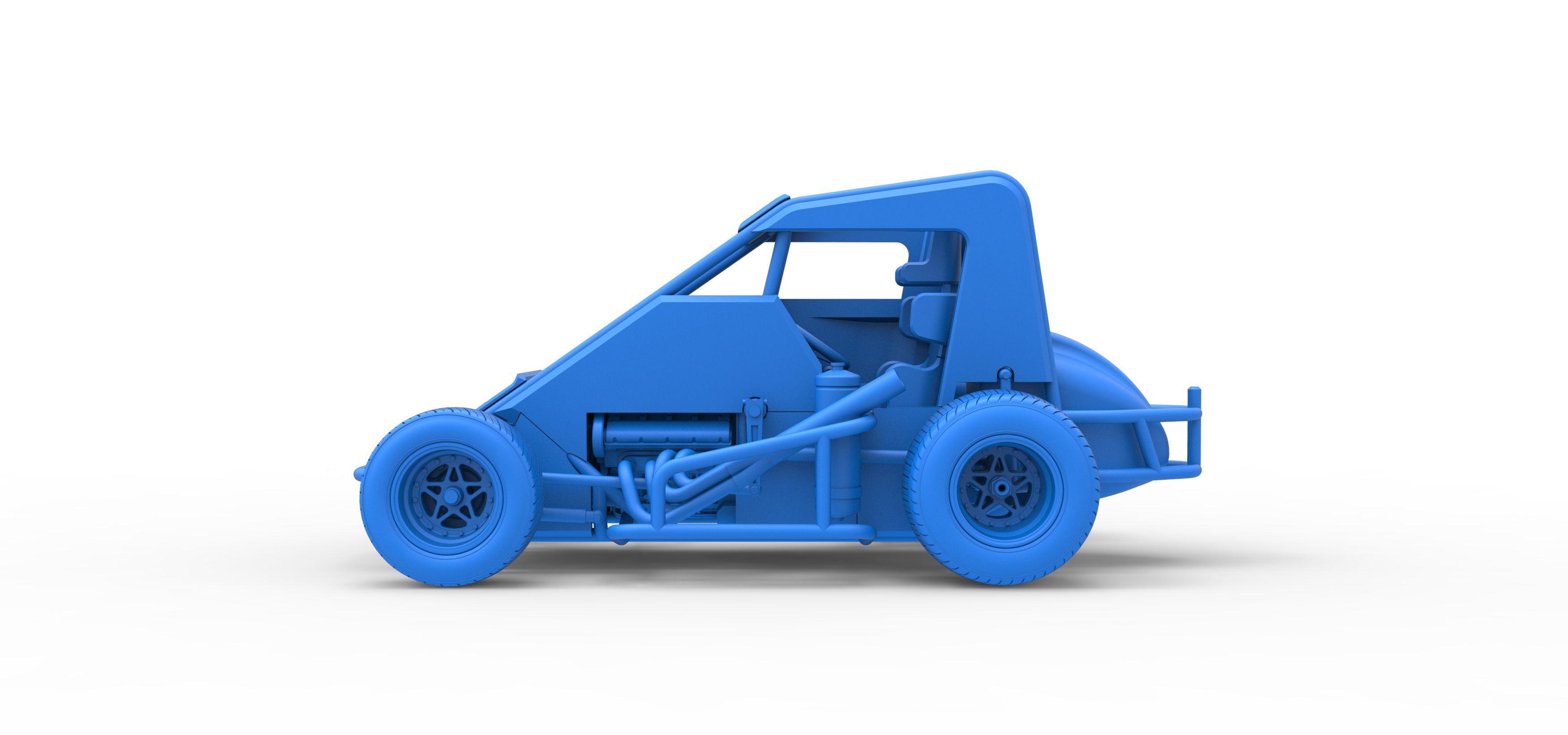 Midget car Scale 1 to 25 3D print model_36