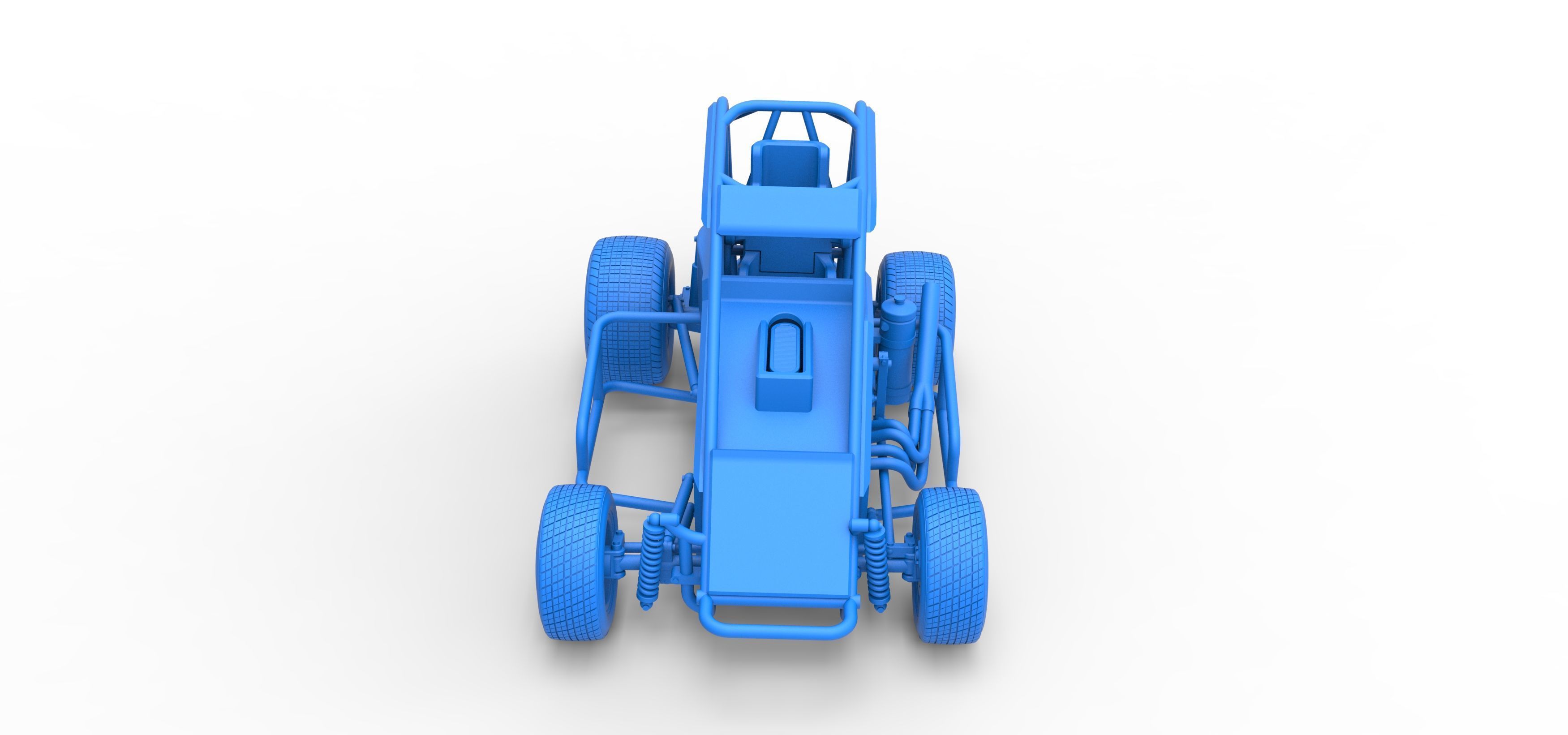 Midget car Scale 1 to 25 3D print model_35