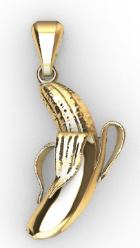 Banana pendant 3D print model_6