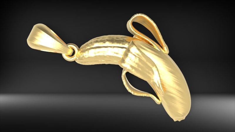 Banana pendant 3D print model_10