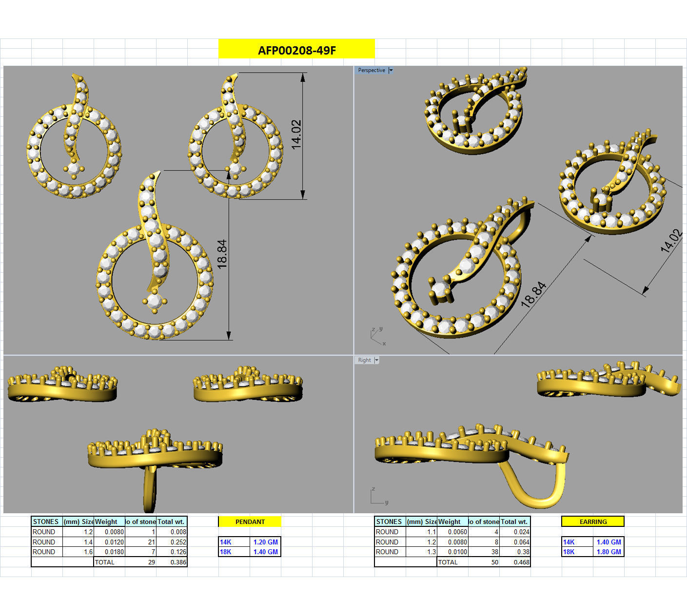 Luxury in Every Sparkle Ladies Diamond Pendant Sets 3D print model_60