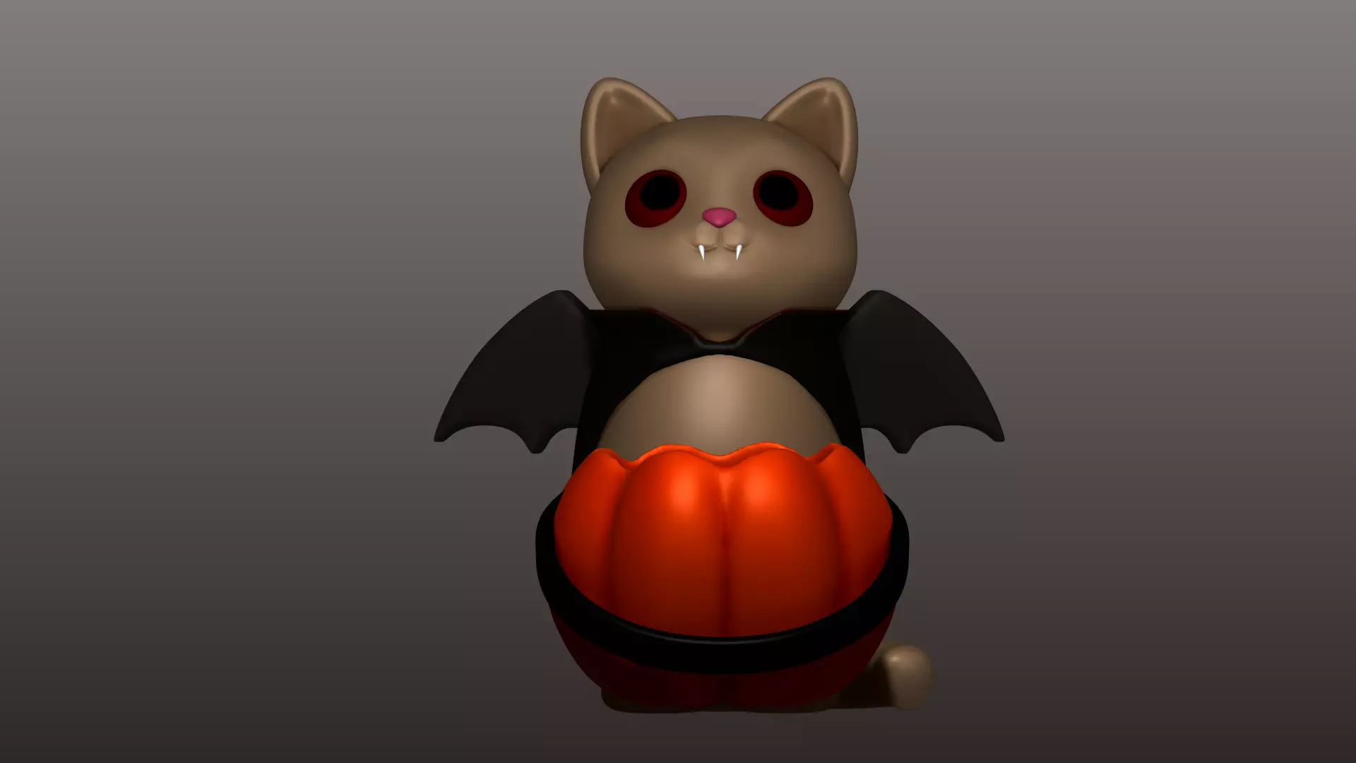 Vampire Cat 3D print model_0
