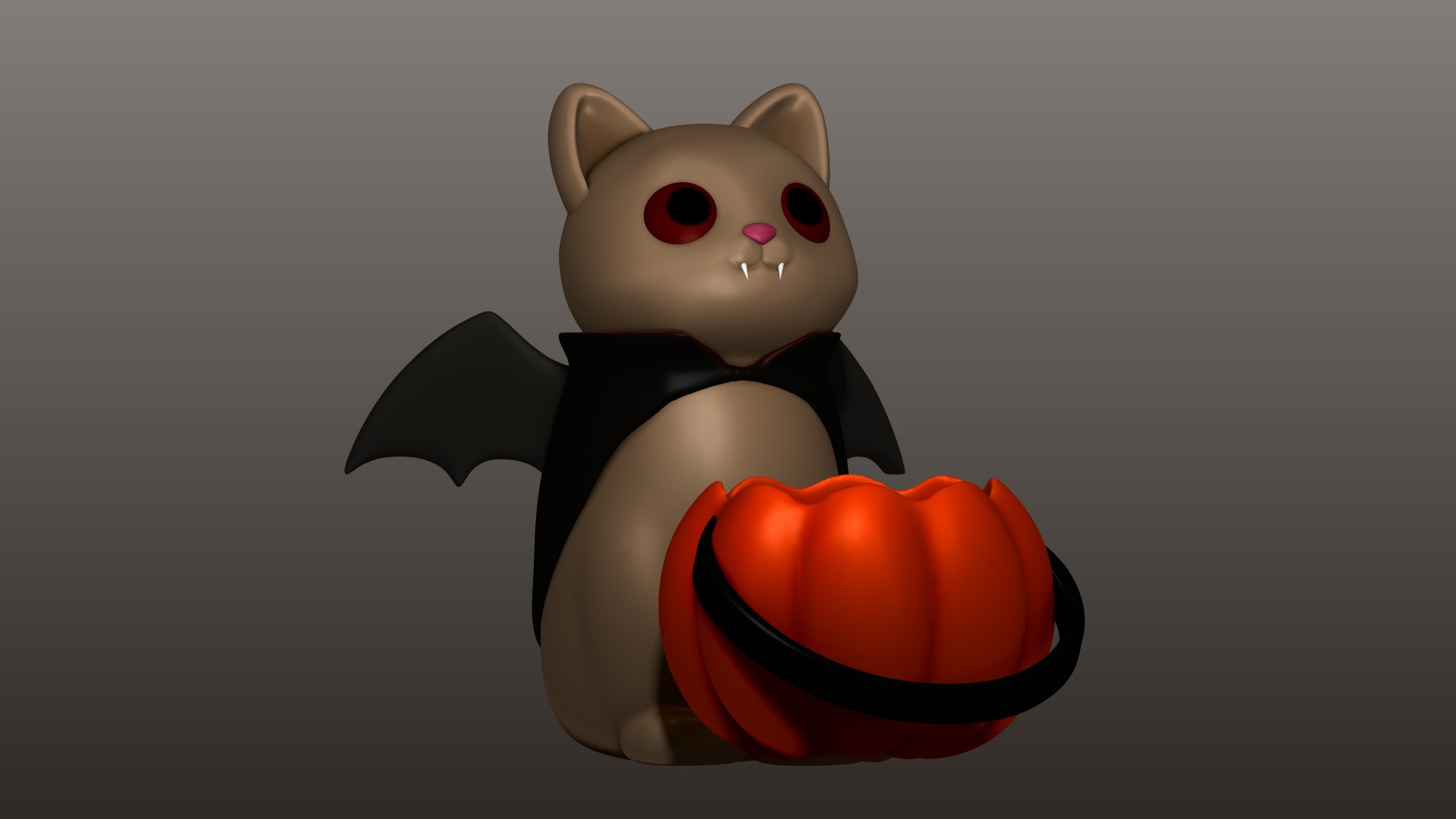 Vampire Cat 3D print model_3