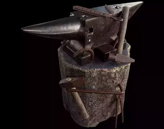 Anvil Asset Low-poly 3D model