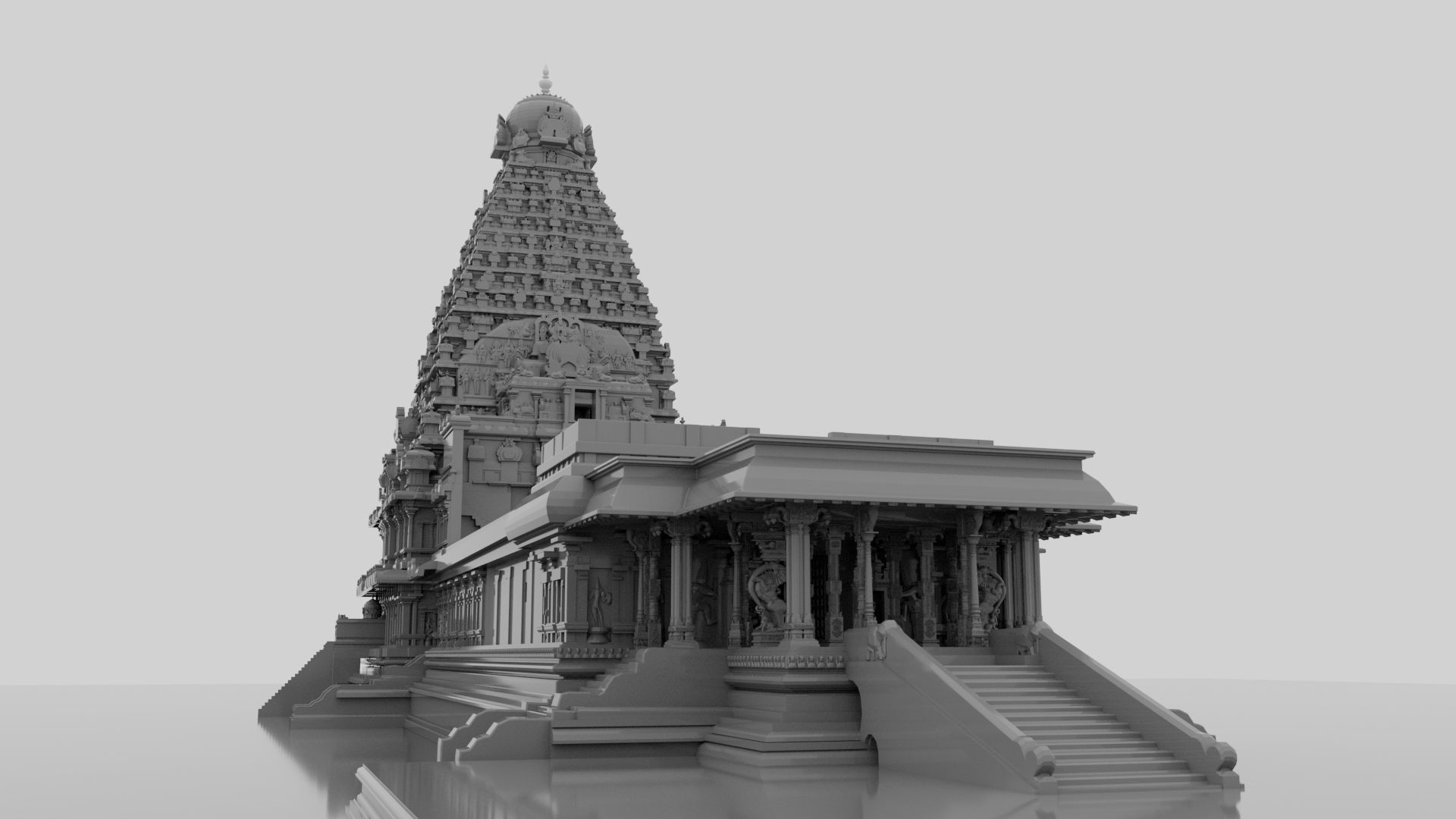 thanjavur brihadeeswarar temple 3d model 3D model_10