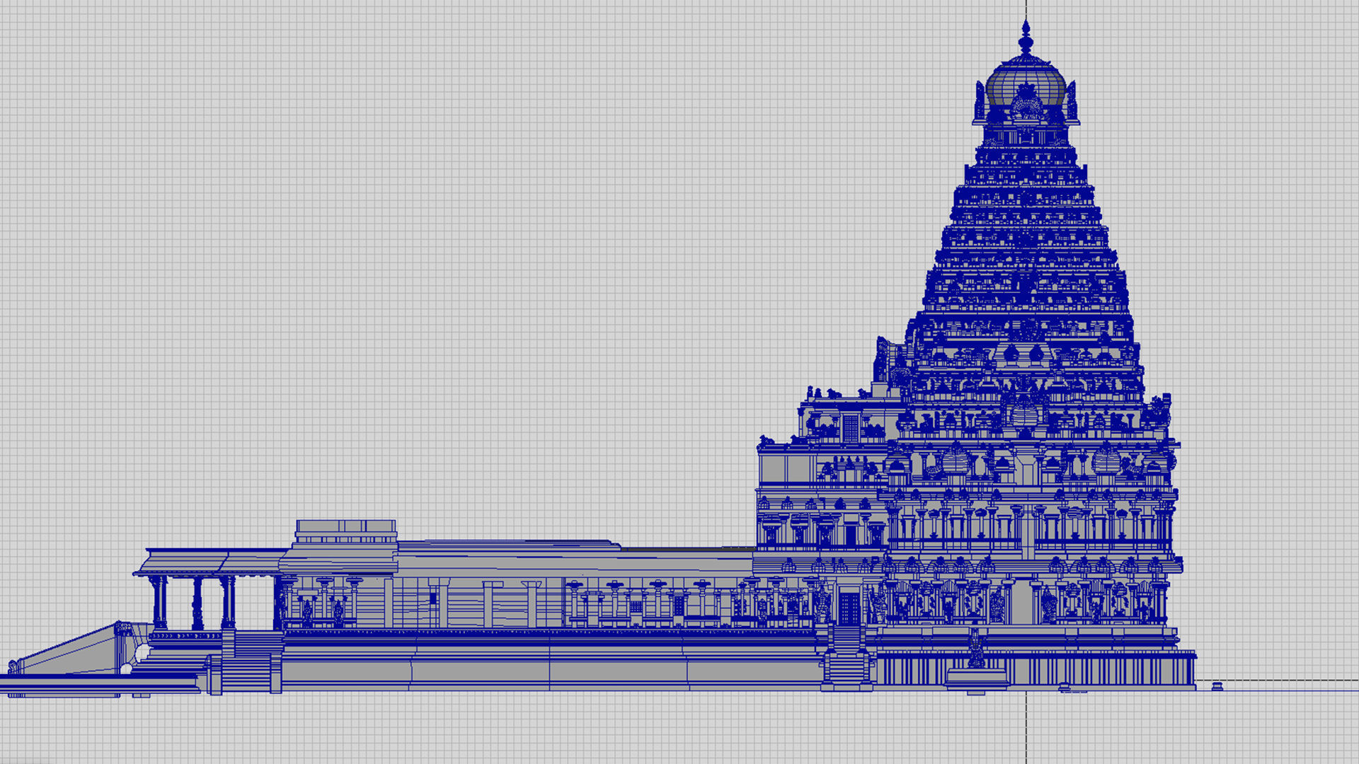 thanjavur brihadeeswarar temple 3d model 3D model_34