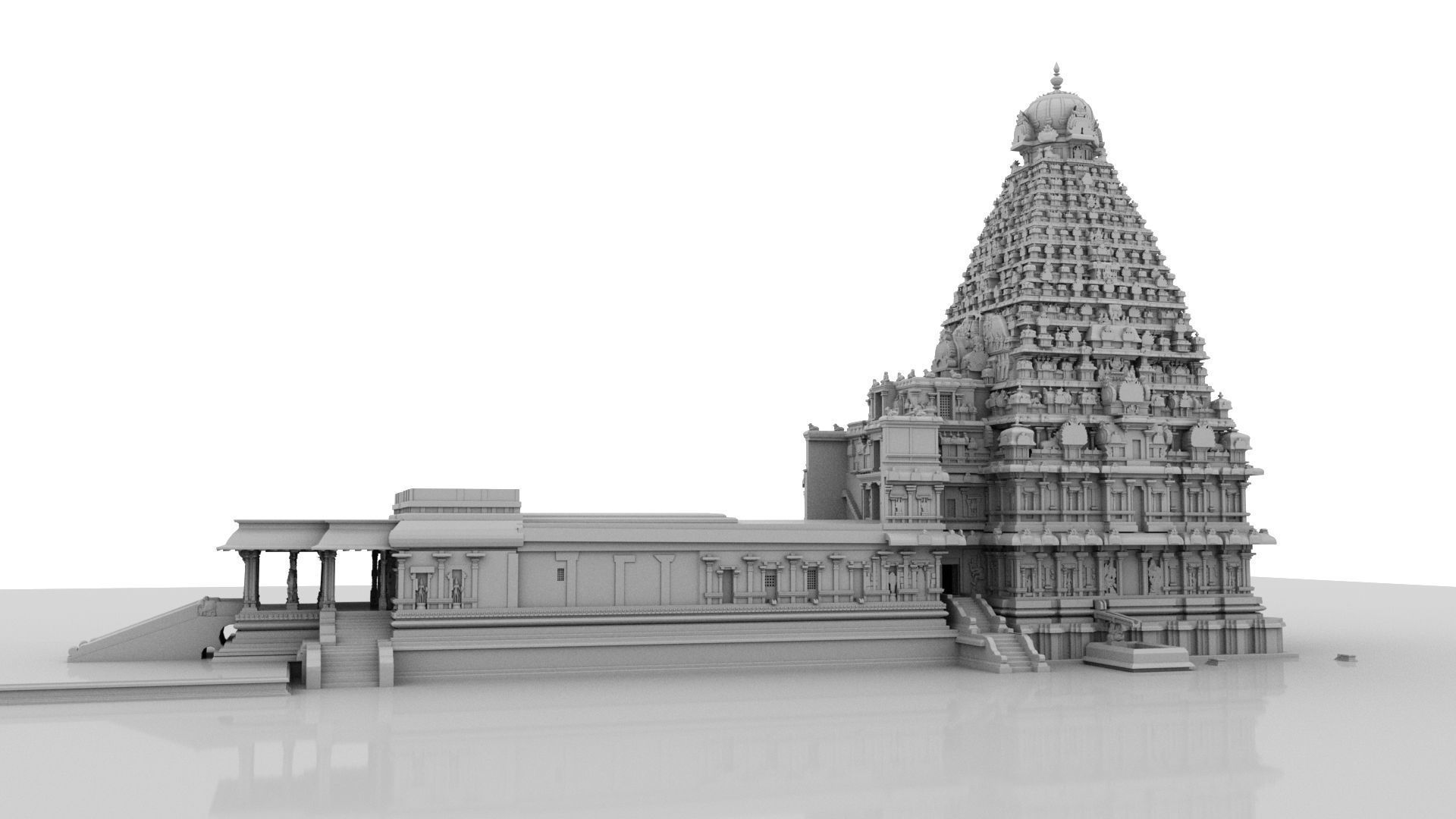 thanjavur brihadeeswarar temple 3d model 3D model_3