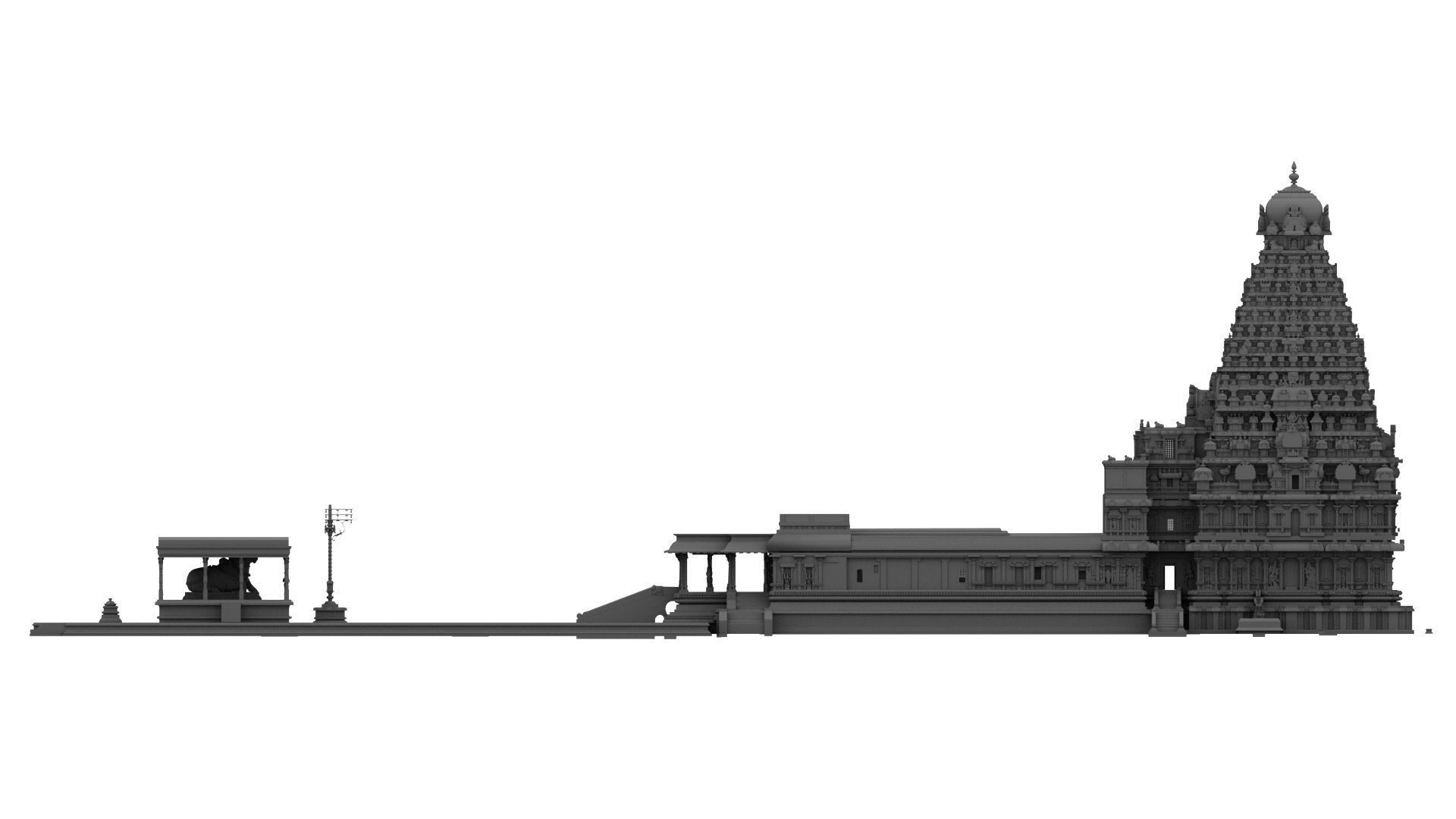 thanjavur brihadeeswarar temple 3d model 3D model_6