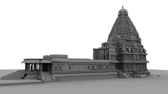 thanjavur brihadeeswarar temple 3d model