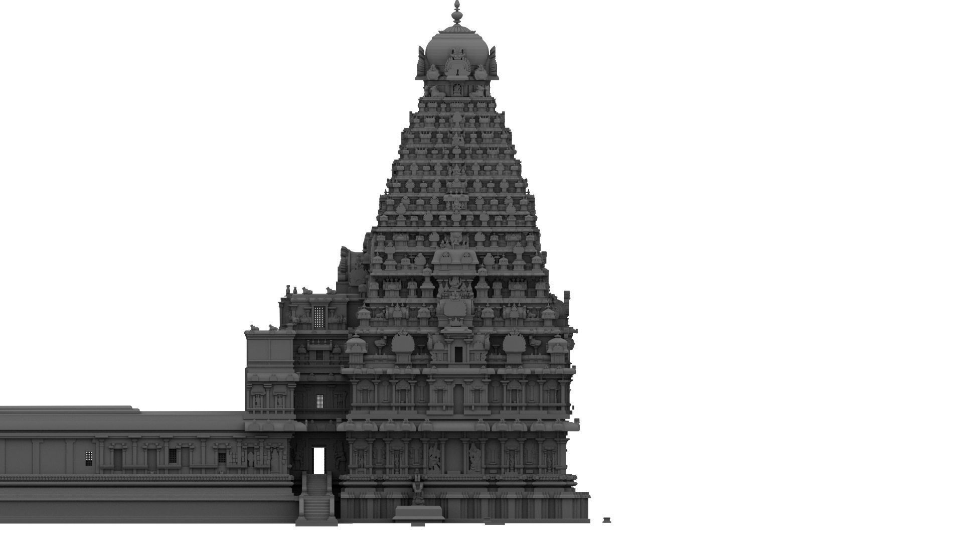 thanjavur brihadeeswarar temple 3d model 3D model_7