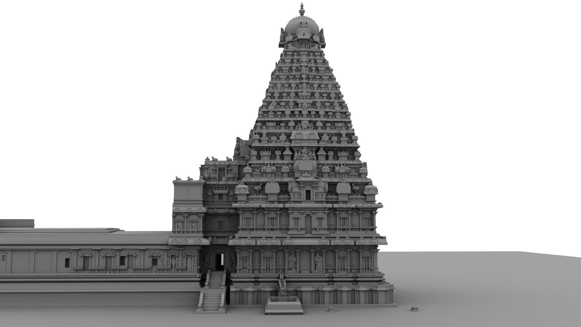 thanjavur brihadeeswarar temple 3d model 3D model_4