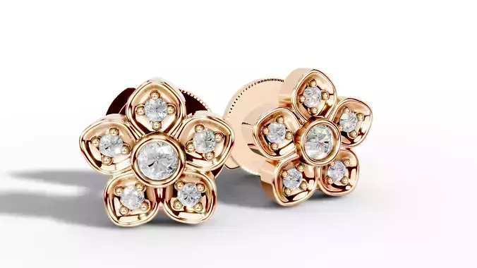 Earring Wild Flower 10mm