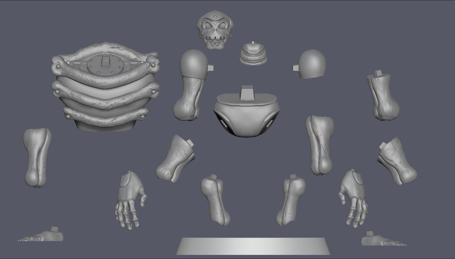 Skeleton 07 Mazinger Z 3D print model_2