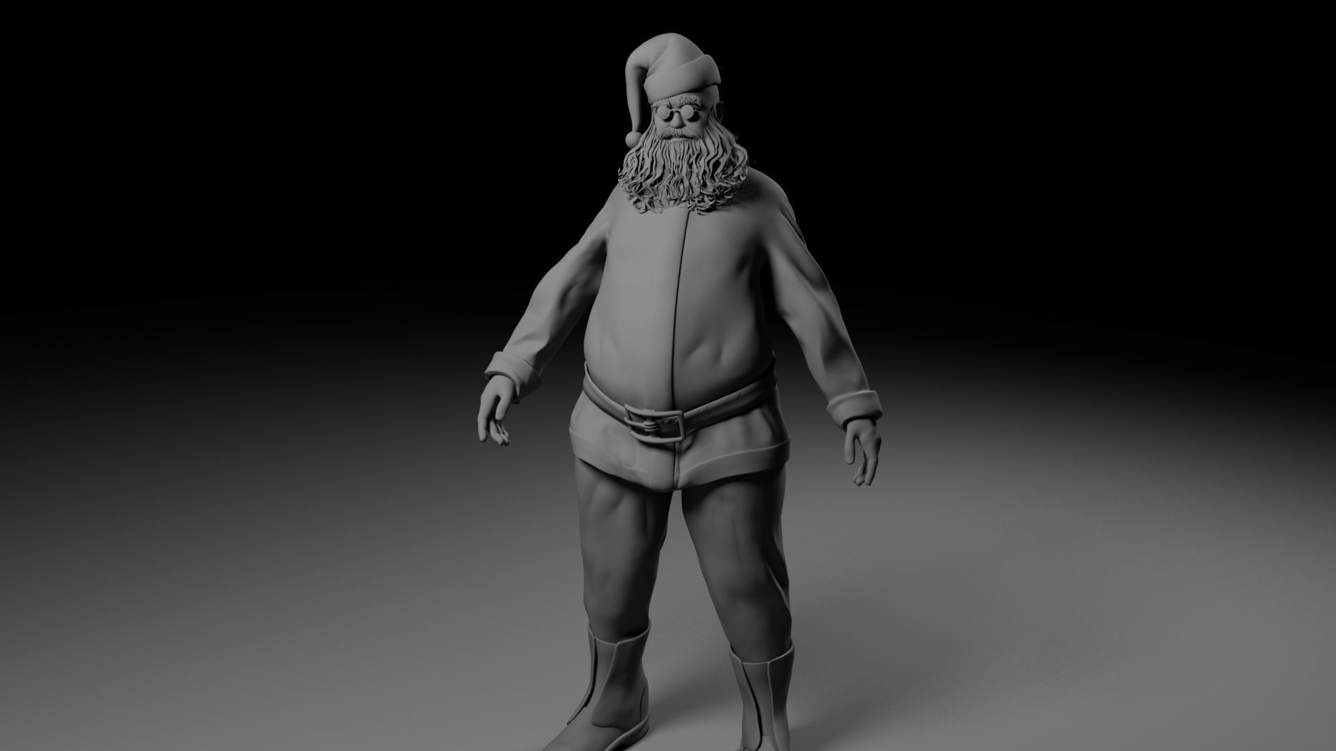 SANTA CLAUS RIGGED Low-poly 3D model_7