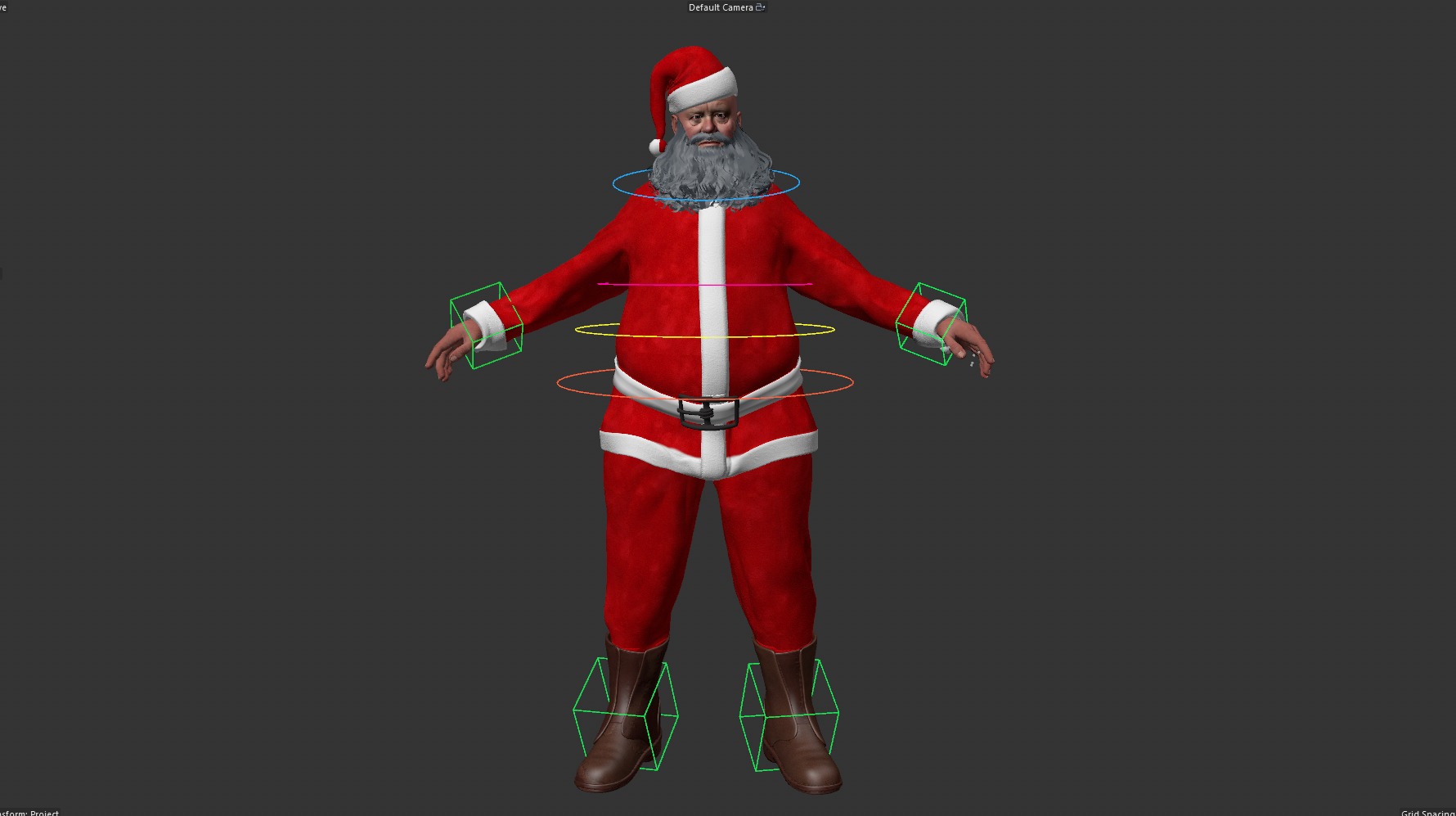 SANTA CLAUS RIGGED Low-poly 3D model_8