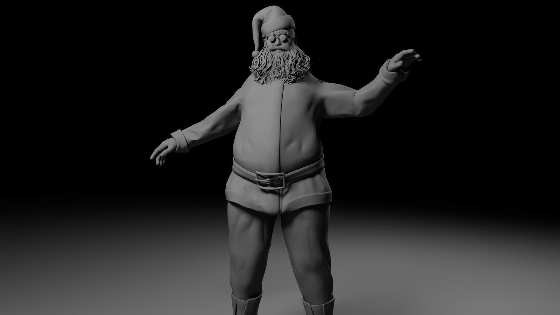SANTA CLAUS RIGGED Low-poly 3D model_6