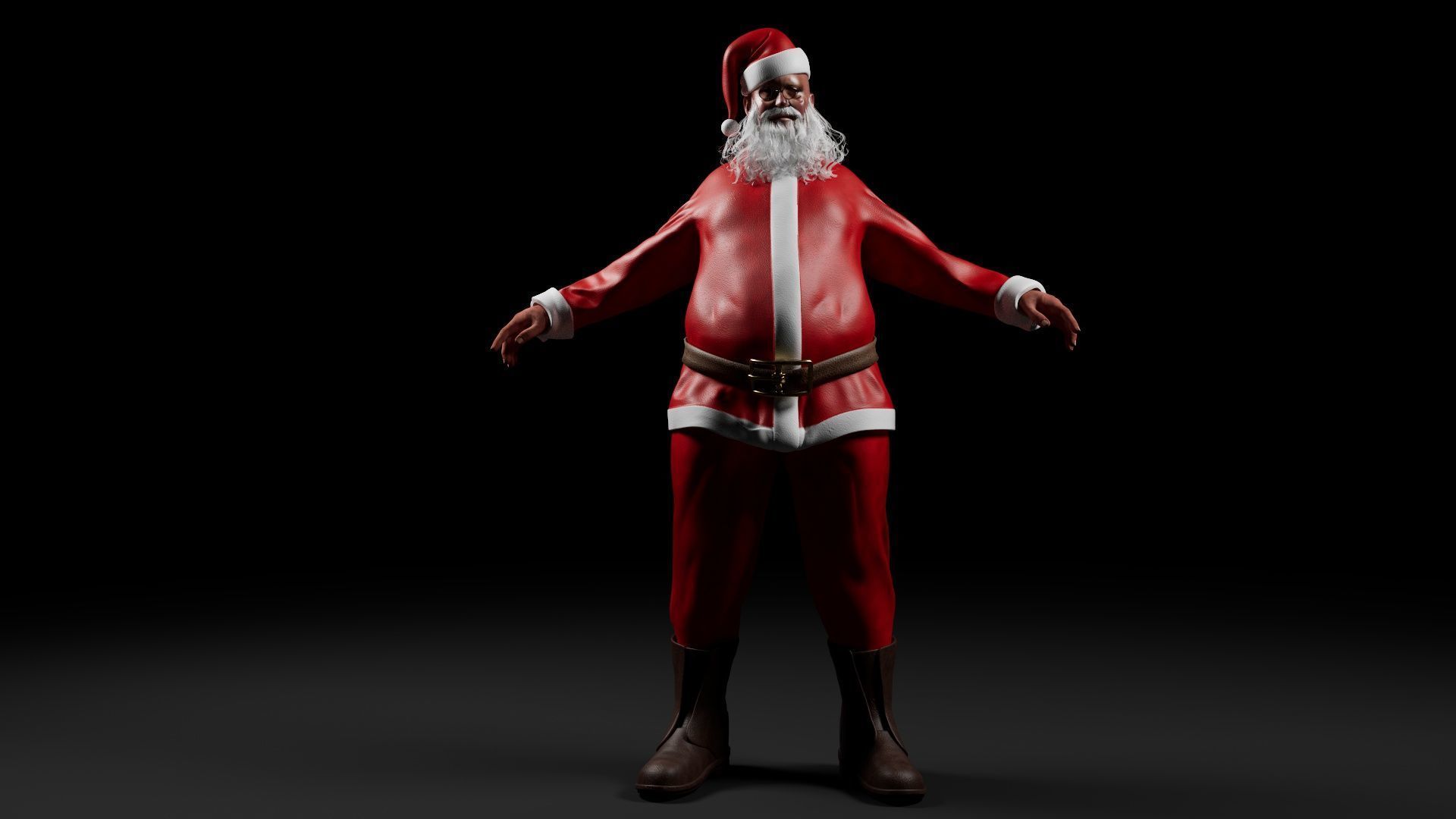SANTA CLAUS RIGGED Low-poly 3D model_2