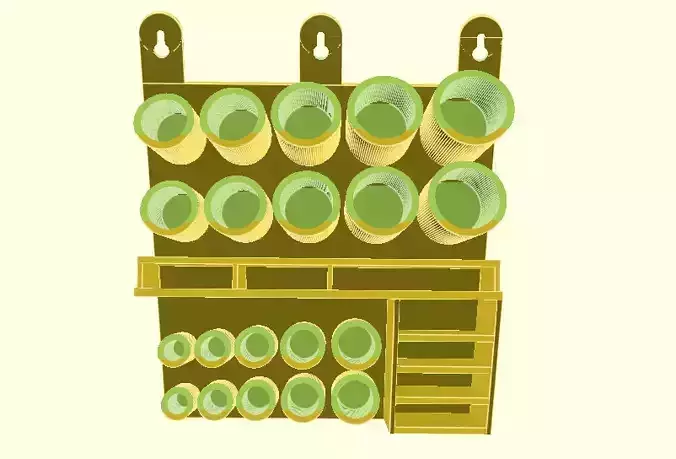 Wall mounted tool holder