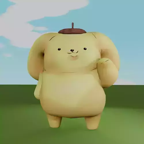 Pompurin From Sanrio Free low-poly 3D model