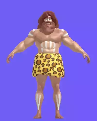 Cave Man Character 3D model