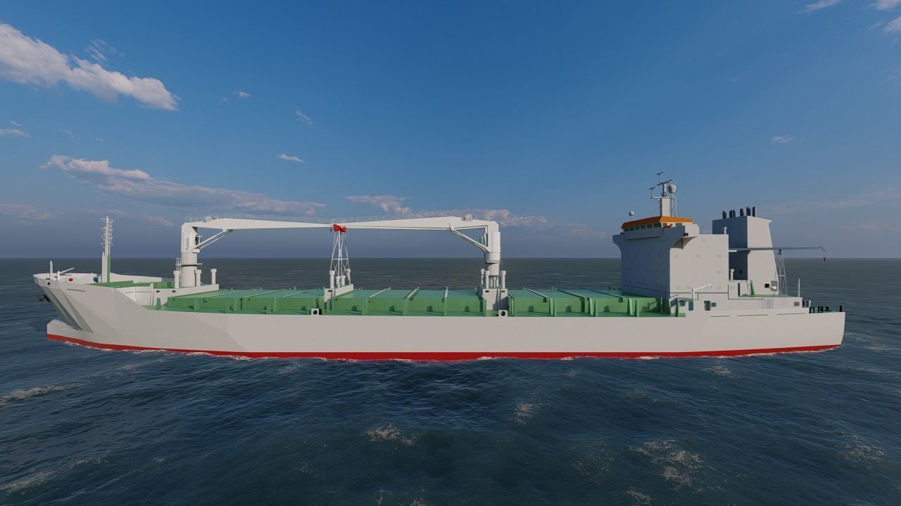 collection ships-Bulk carrier ship-tanker ship 3D model_2