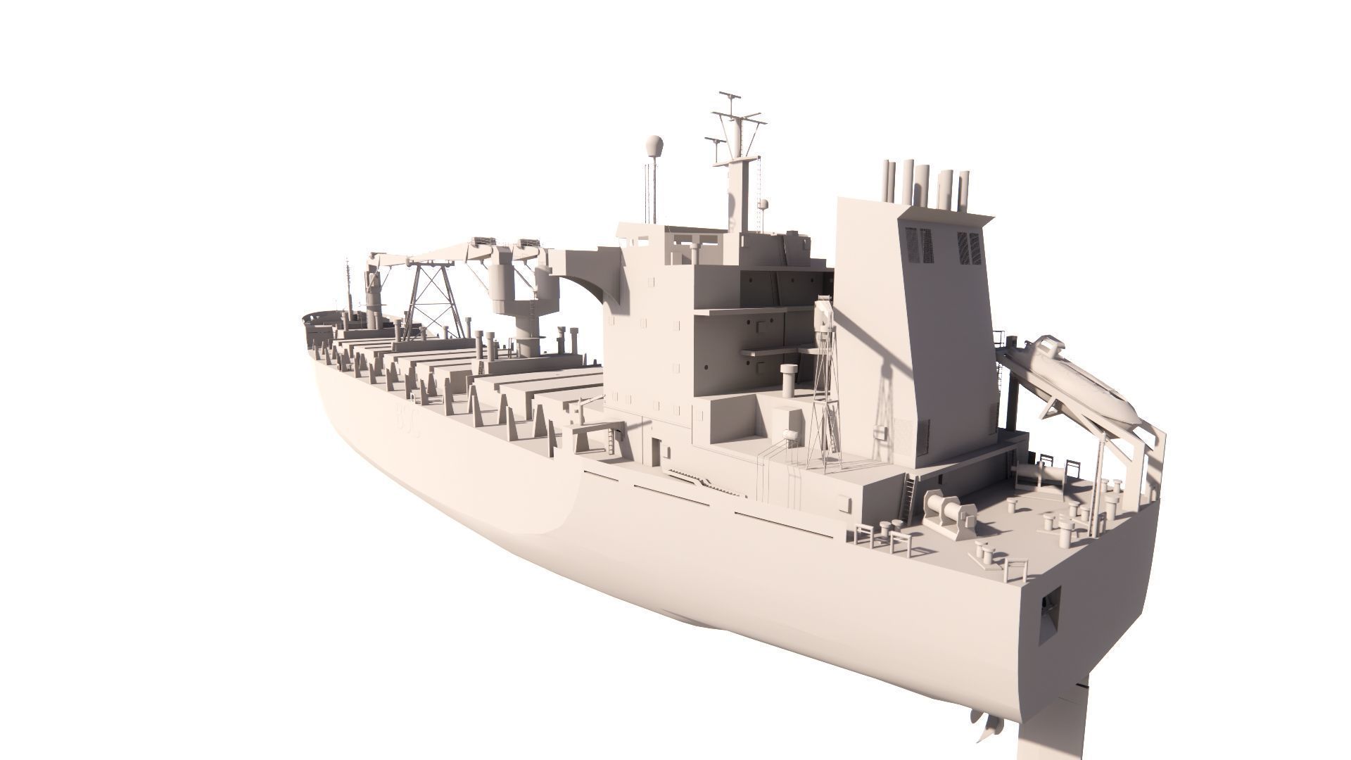 collection ships-Bulk carrier ship-tanker ship 3D model_9