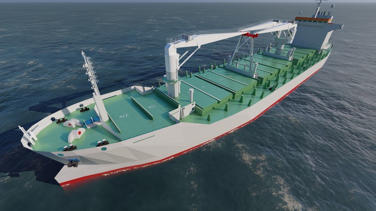 collection ships-Bulk carrier ship-tanker ship 3D model_8