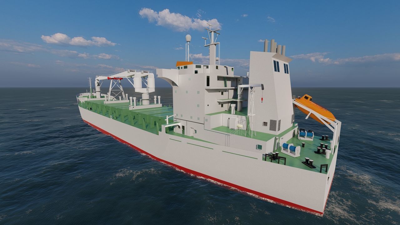 collection ships-Bulk carrier ship-tanker ship 3D model_15