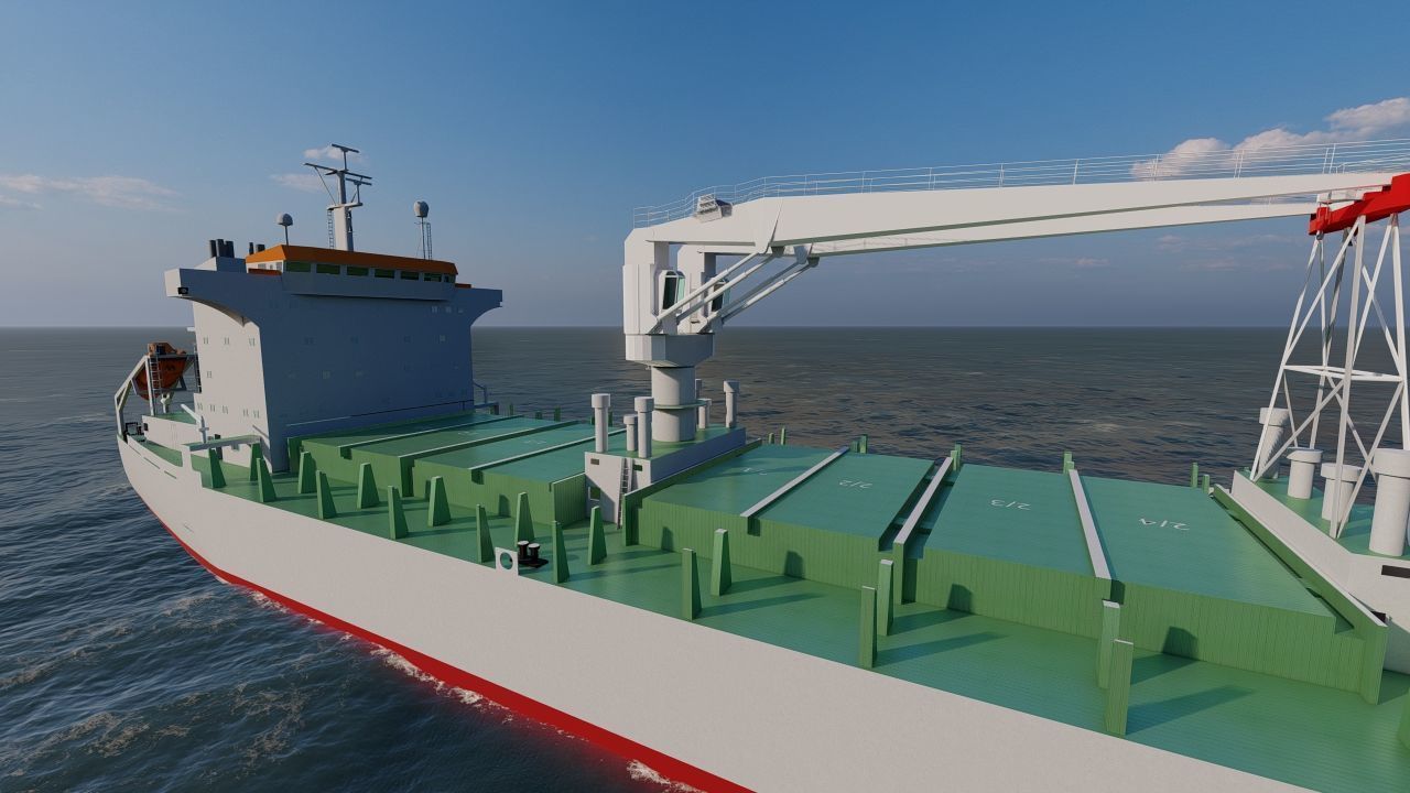 collection ships-Bulk carrier ship-tanker ship 3D model_4