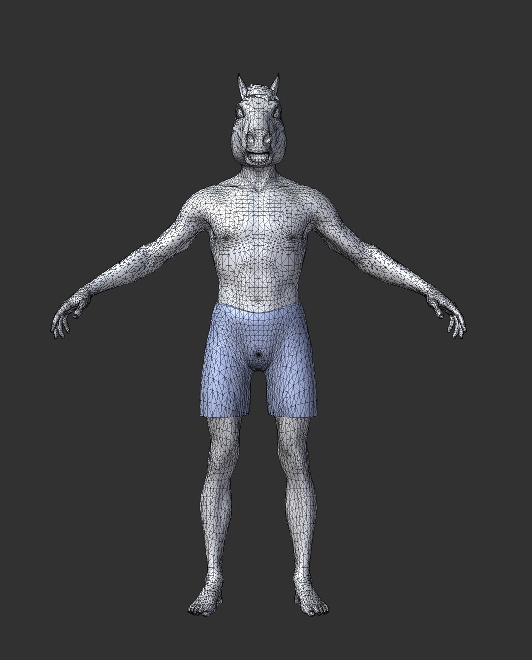 HorseMan Character 3D model_6