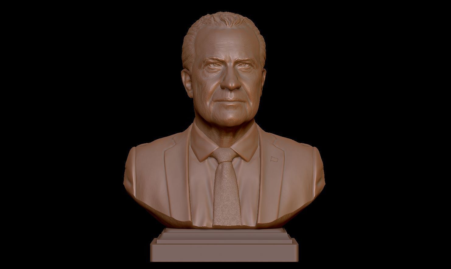 Richard Nixon Bust - 37th US President - Portrait  3D print model_11