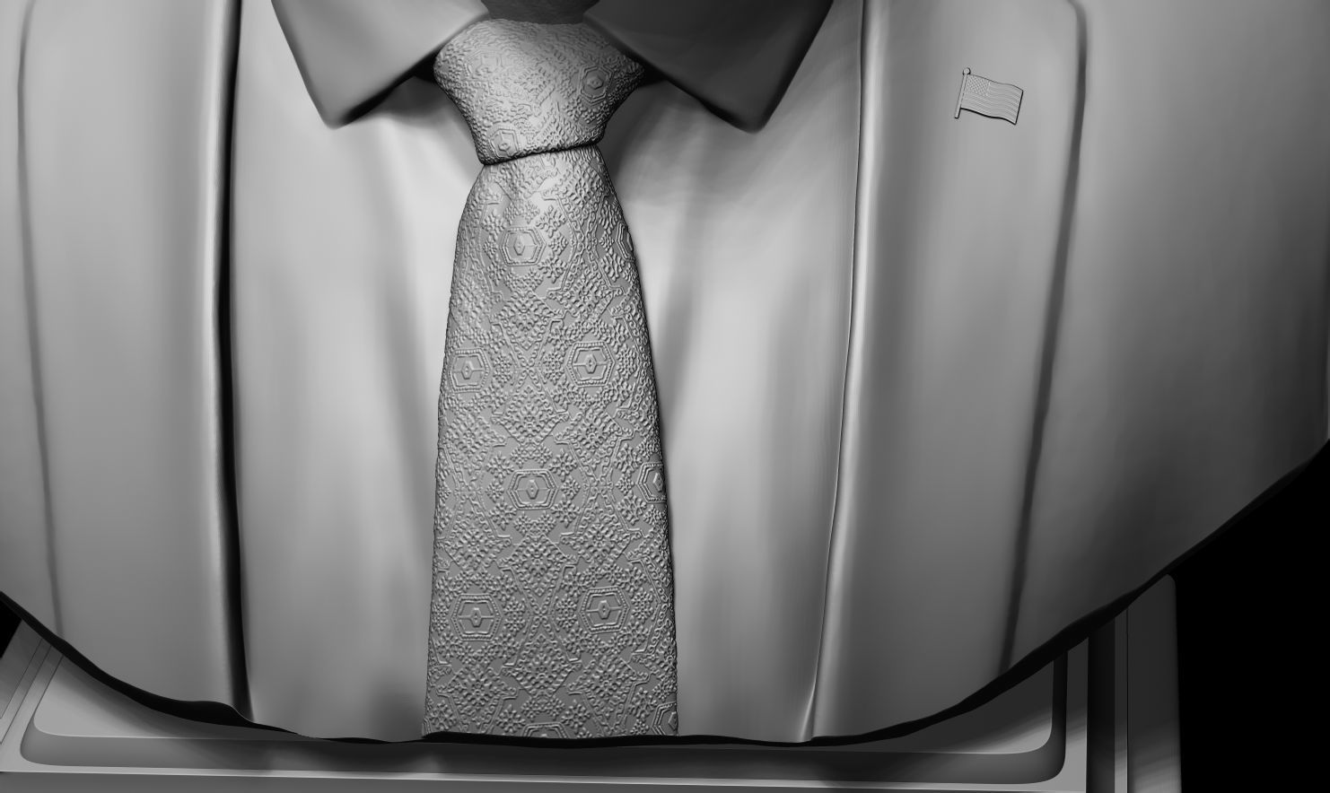 Richard Nixon Bust - 37th US President - Portrait  3D print model_12