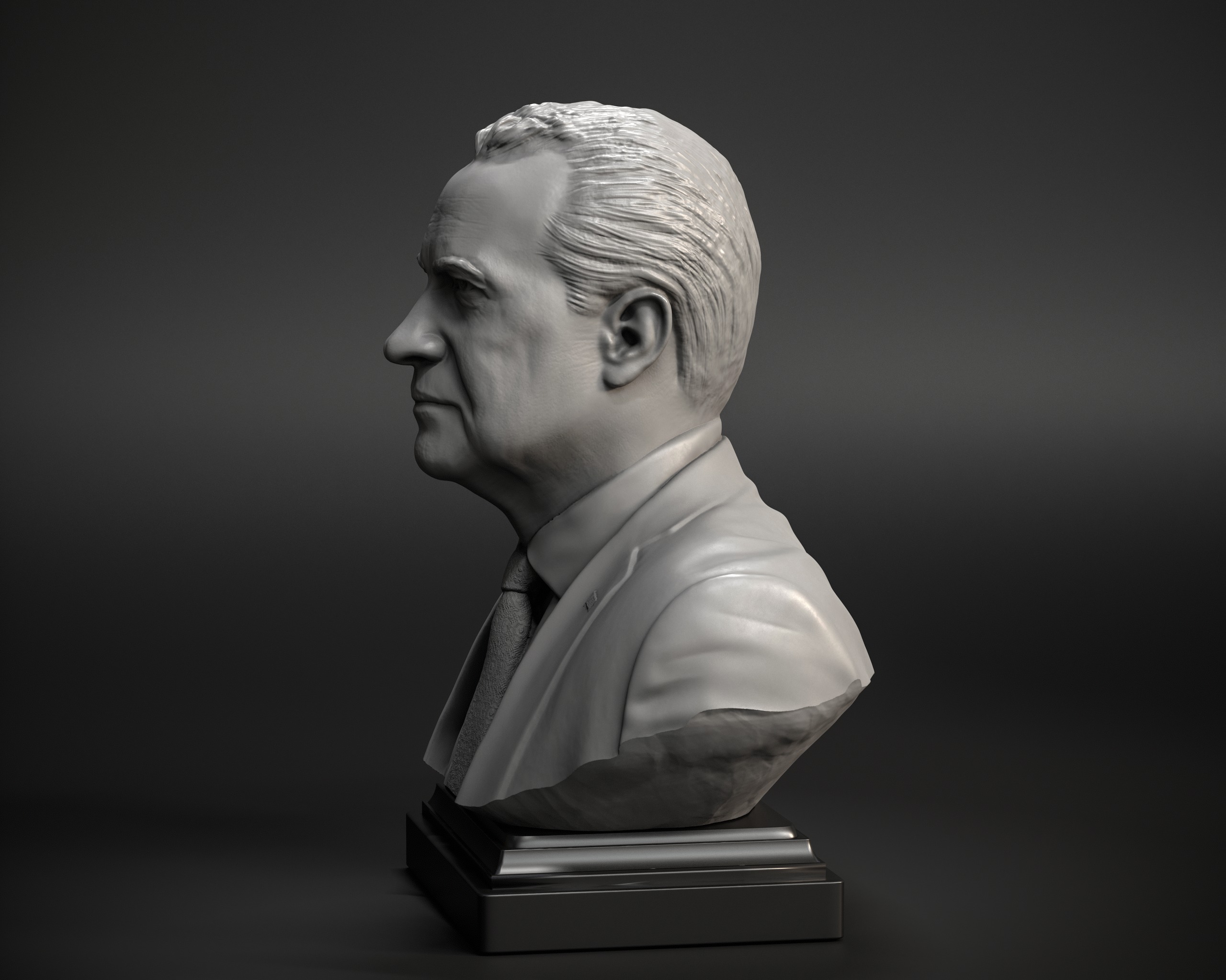 Richard Nixon Bust - 37th US President - Portrait  3D print model_6