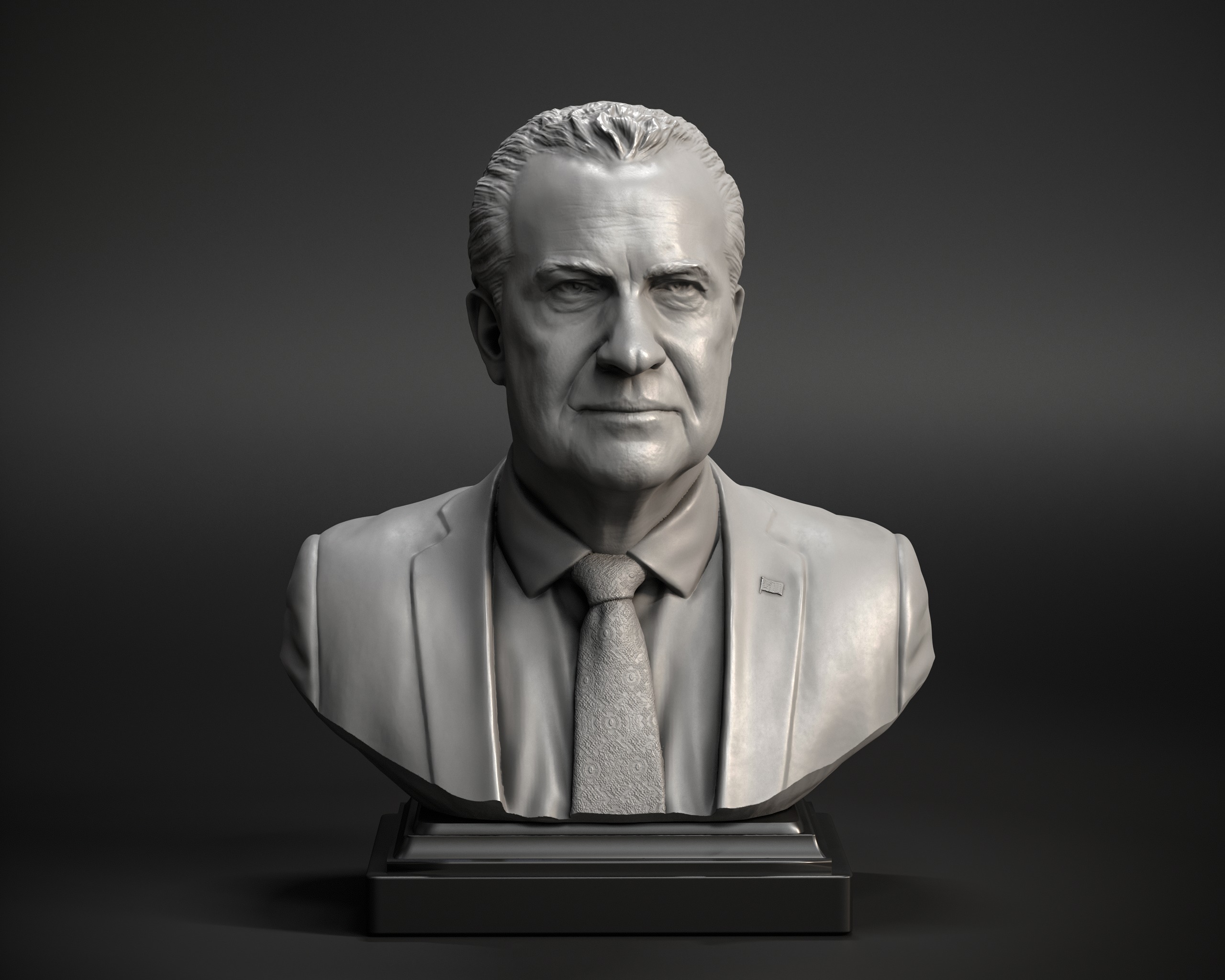 Richard Nixon Bust - 37th US President - Portrait  3D print model_1