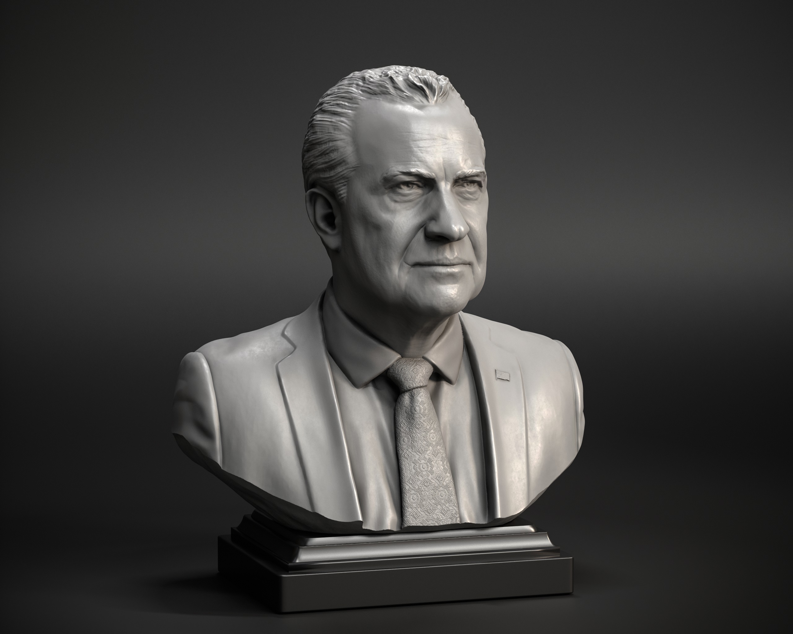 Richard Nixon Bust - 37th US President - Portrait  3D print model_2