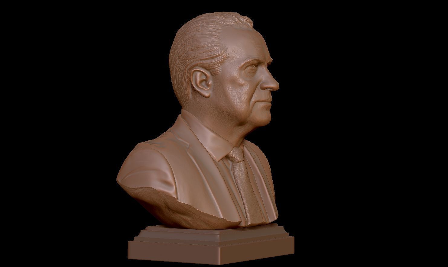 Richard Nixon Bust - 37th US President - Portrait  3D print model_16