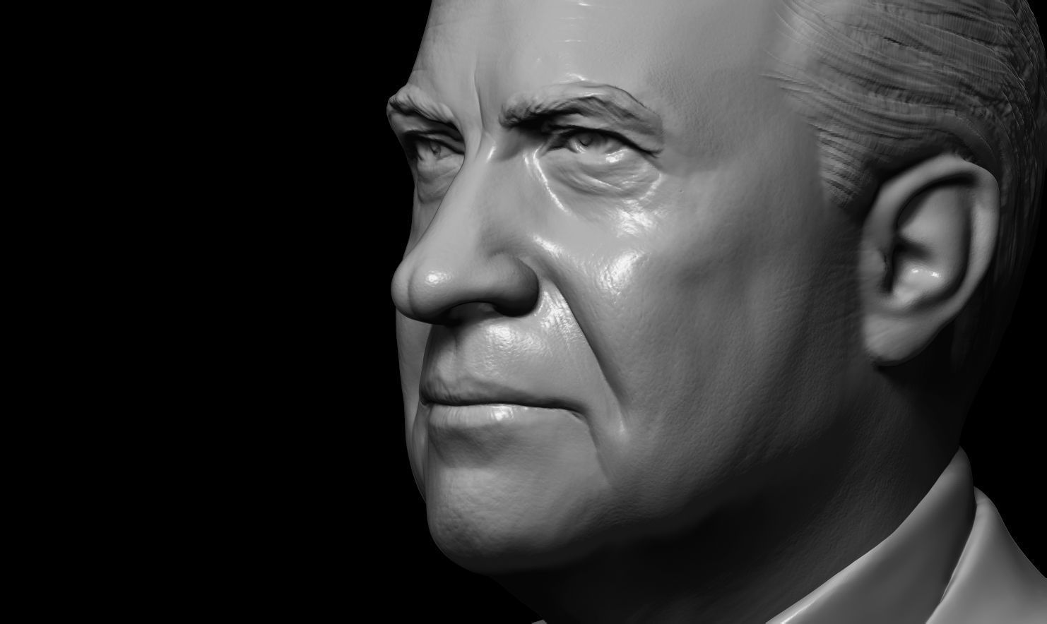 Richard Nixon Bust - 37th US President - Portrait  3D print model_15