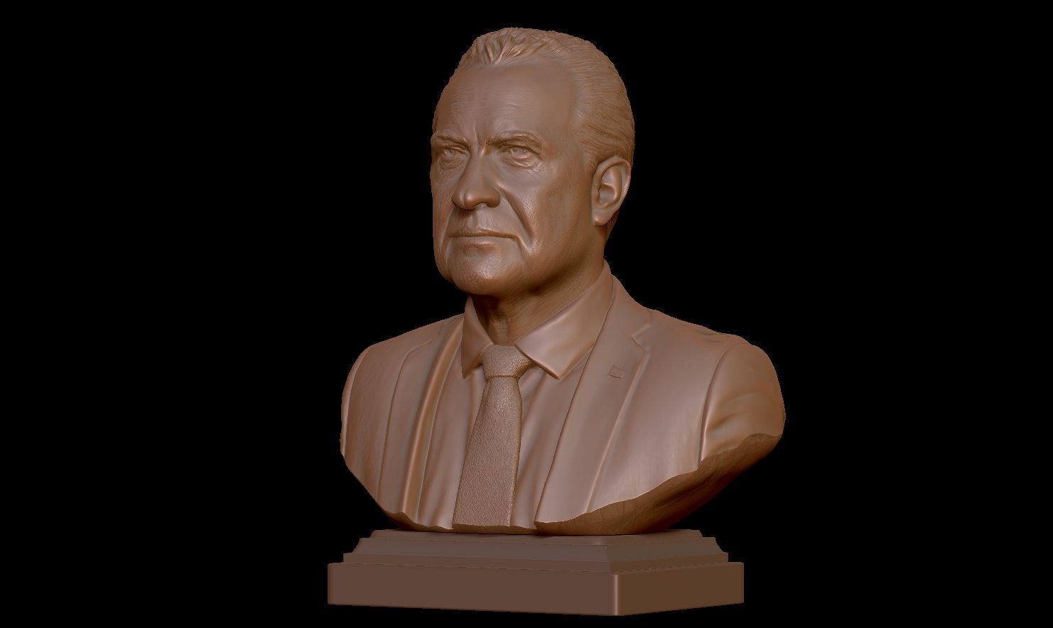 Richard Nixon Bust - 37th US President - Portrait  3D print model_10