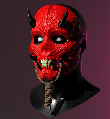 Oni Skull Mask 3D print model