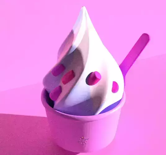 Frozen Yogurt 3D Model