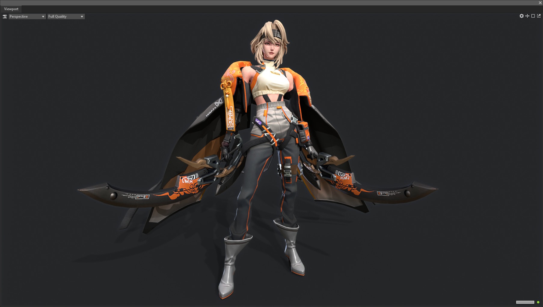 Female warrior 3D model_8