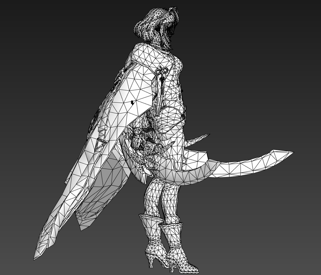 Female warrior 3D model_13