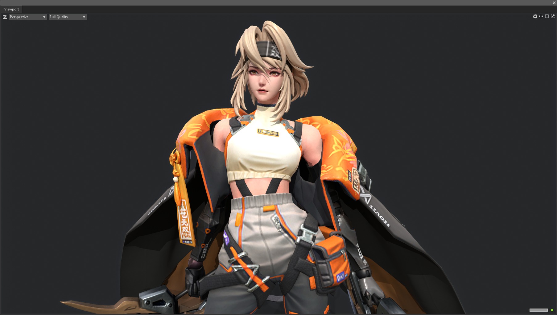 Female warrior 3D model_9